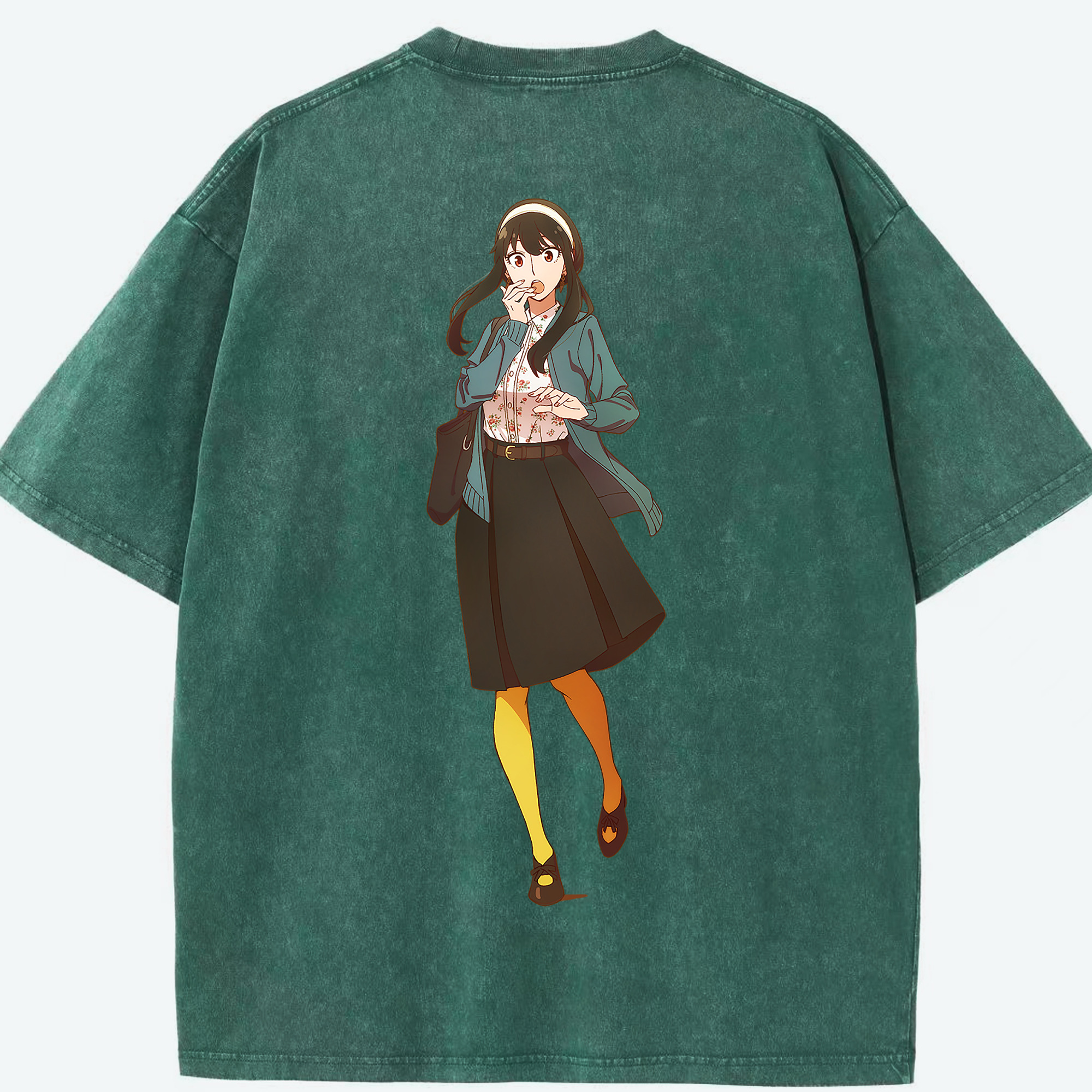 （画像用） SPY×FAMILY间谍家家酒 綿100% ヴィンテージ風 半袖Tシャツ（背面プリント）